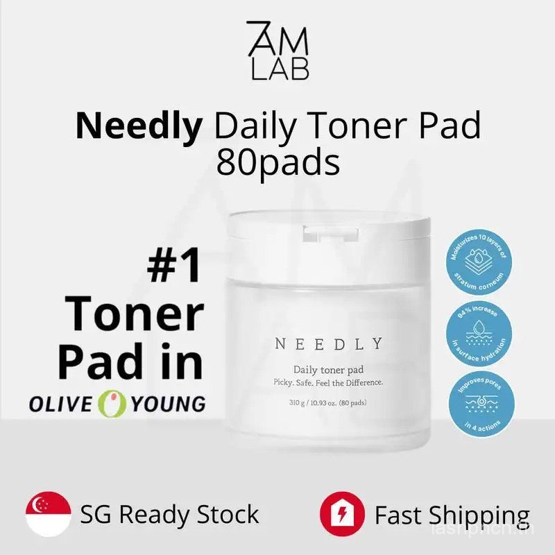 (SG Stock) NEEDLY Daily Toner Pad (80 แผ่น)