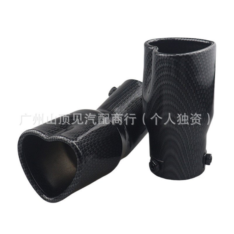 คอรถสแตนเลส Calibre-Shaped Exhaust Tail สีชมพูท่อไอเสีย Racing Car 6.3 Muffler หนา Single-Use Core 0
