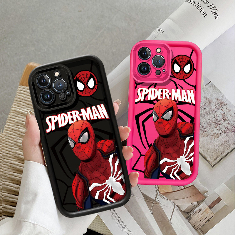 การ์ตูนอะนิเมะ Spider-Man แฟชั่นปกหลังสําหรับ VIVO Y17 Y15 Y12 Y12i Y3S 1901 1902 1904 Y7S S1 กันกระ