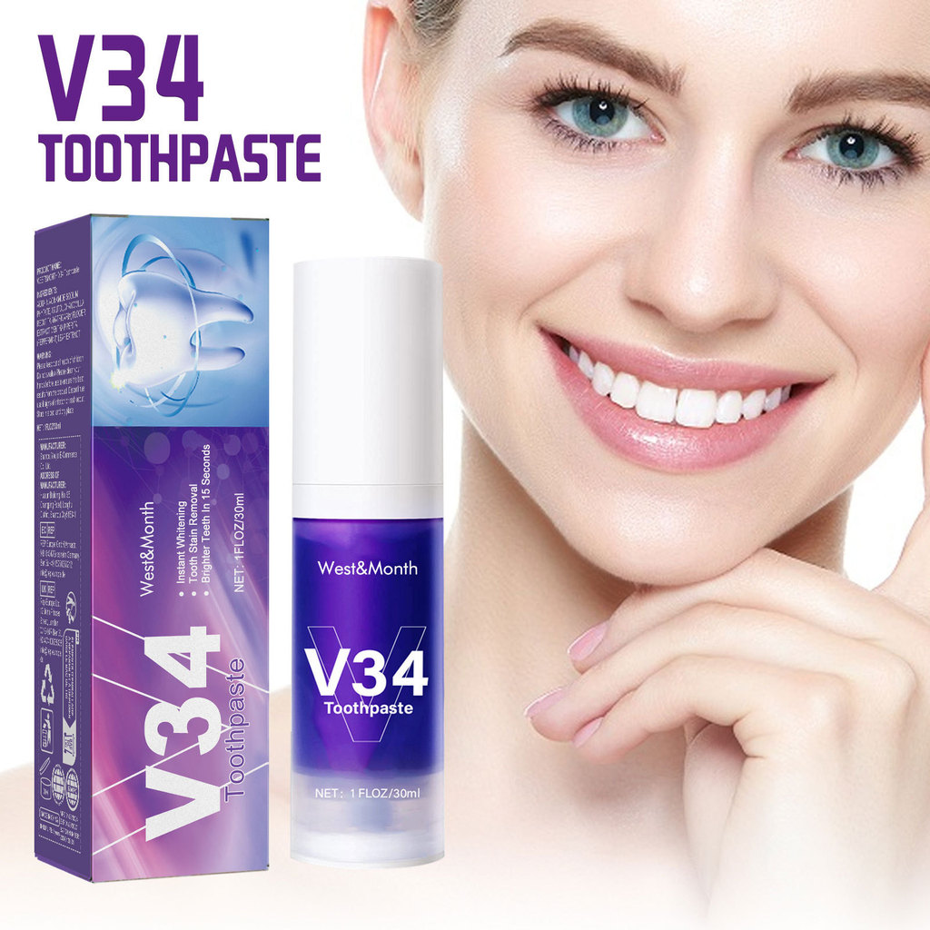 West & Month V34 Clean Tooth Mousse Fresh Breath Clean Tooth Clean Care Gum Push Toothpaste