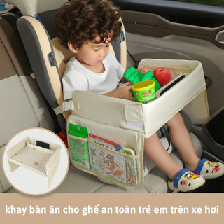Khay an toàn cho trẻ em trên ô tô, Nhiều túi Bàn ghế ngồi ô tô có thể gập lại, Khay đựng ghế di động chống nước