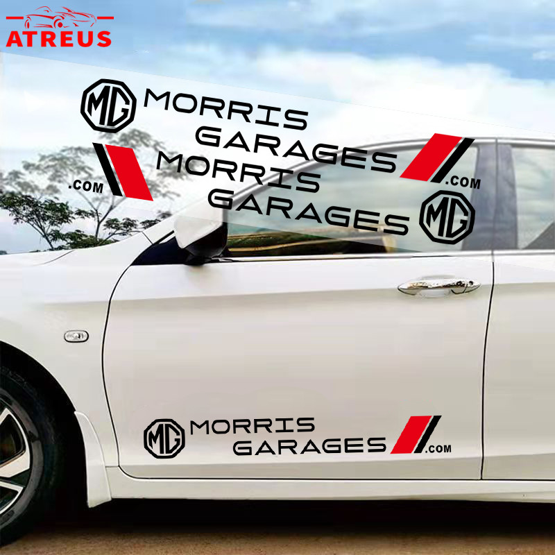 2 ชิ้น MG สติ๊กเกอร์ ติดรถยนต์ สติกเกอร์กันรอยขีดข่วน สําหรับตกแต่งประตูรถยนต์ ติดด้านข้างประตูรถยนต