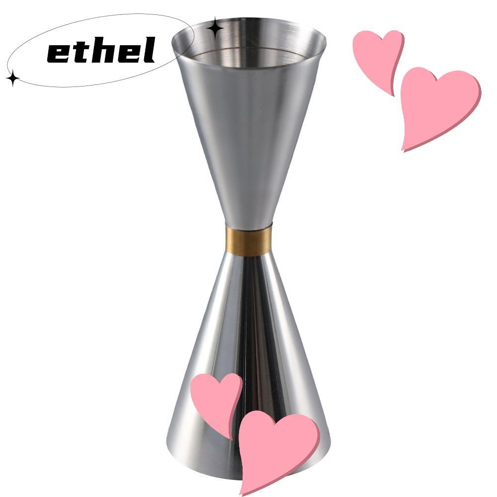 ETHEL Double Cocktail Jigger, OZ/ML Shot Bar วัด Jigger, การวัดภายในบาร์สแตนเลส Jigger ห้องครัว