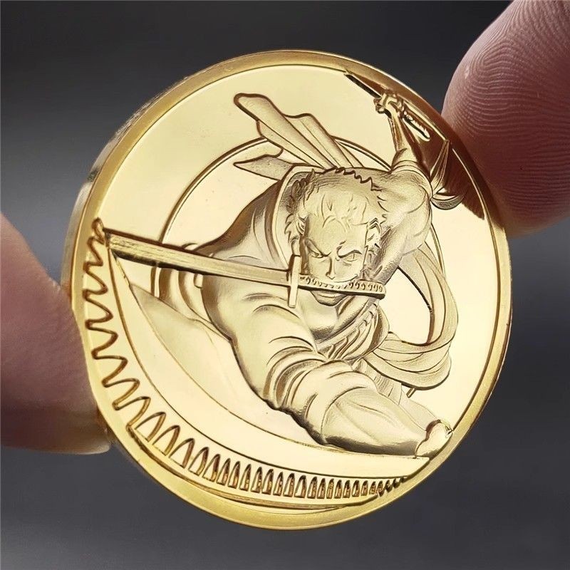 เหรียญที่ระลึกอะนิเมะ ONE PIECE เหรียญทอง Sauron ONE PIECE ฟัน Fairy เหรียญทองเหรียญสินค้าของขวัญเหร