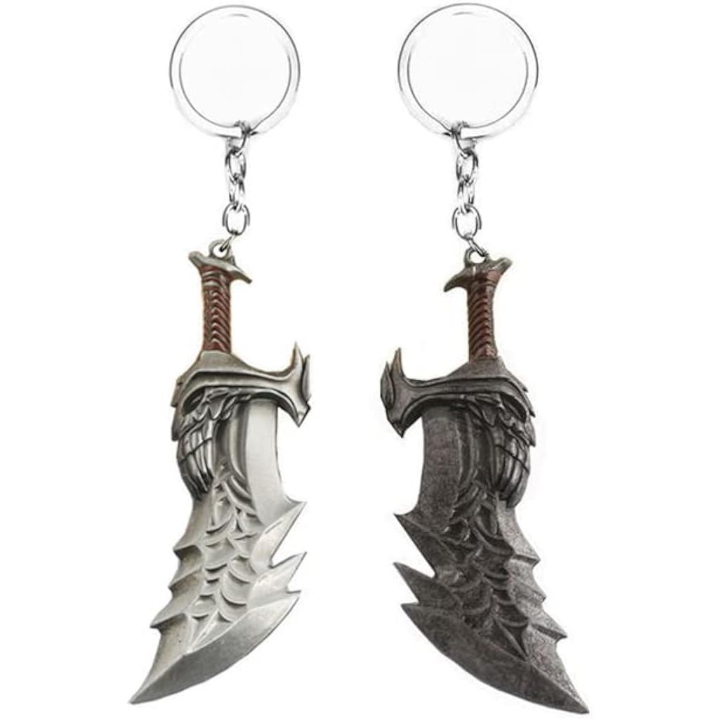 GOW Blades of Chaos ชุดพวงกุญแจ - Leviathan Axe & Thor Mjolnir Hammer Chain - คอสเพลย์ของขวัญสําหรับ