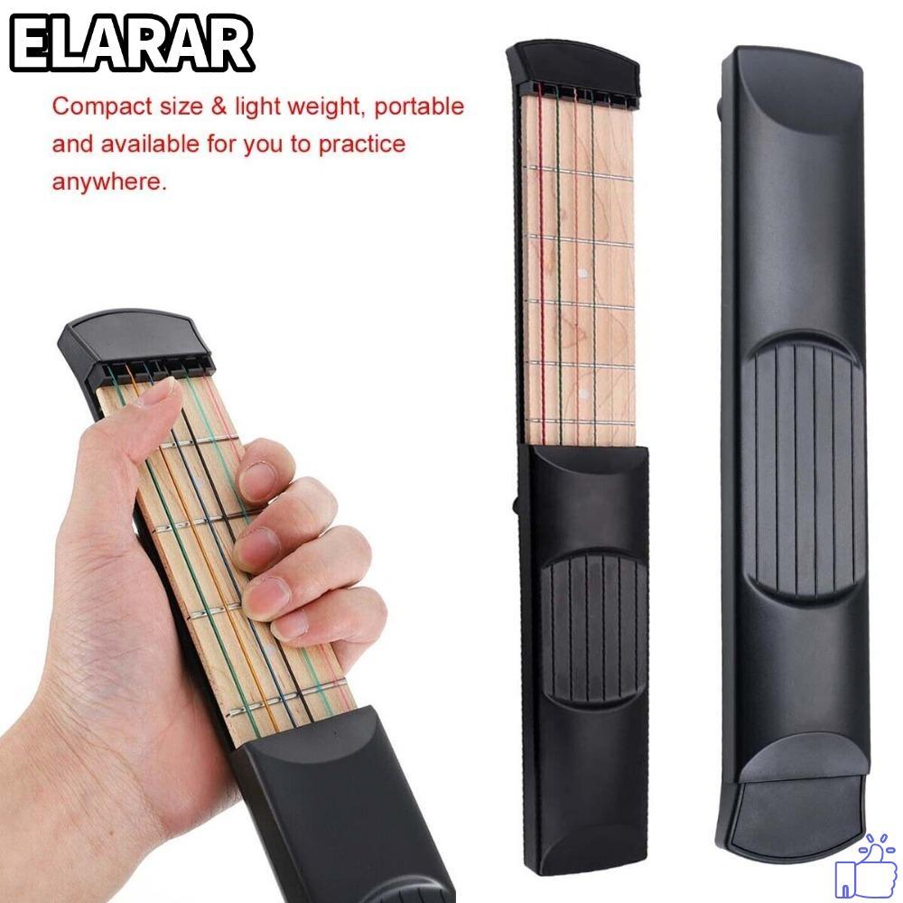 เอลรา‌R Pocket Guitar, Maple Wood 6 String 6 Fret Chord Trainer, ทนทานกีตาร์ฝึก F/Beginne Guitar Tra