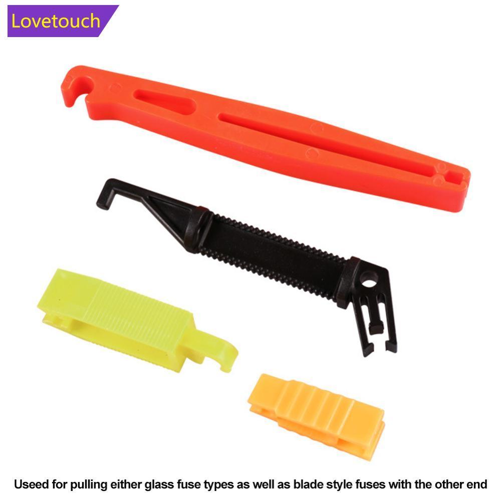 LOVETOUCH 4 ชิ้นรถใบมีดฟิวส์ผู้ถือฟิวส์ Puller รถยนต์ฟิวส์คลิปเครื่องมือ Extractor Removal Security 