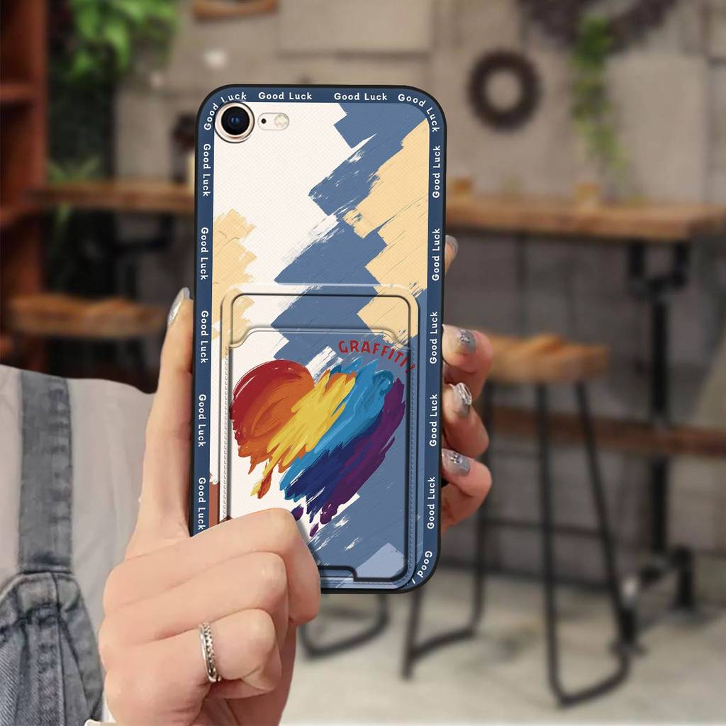 กันกระแทกปกหลังเคสโทรศัพท์สําหรับ iphone 7/8/SE 2020/2022/SE2/SE3/ip7/ip8 การ์ตูนกันน้ําน่ารักนุ่มกร