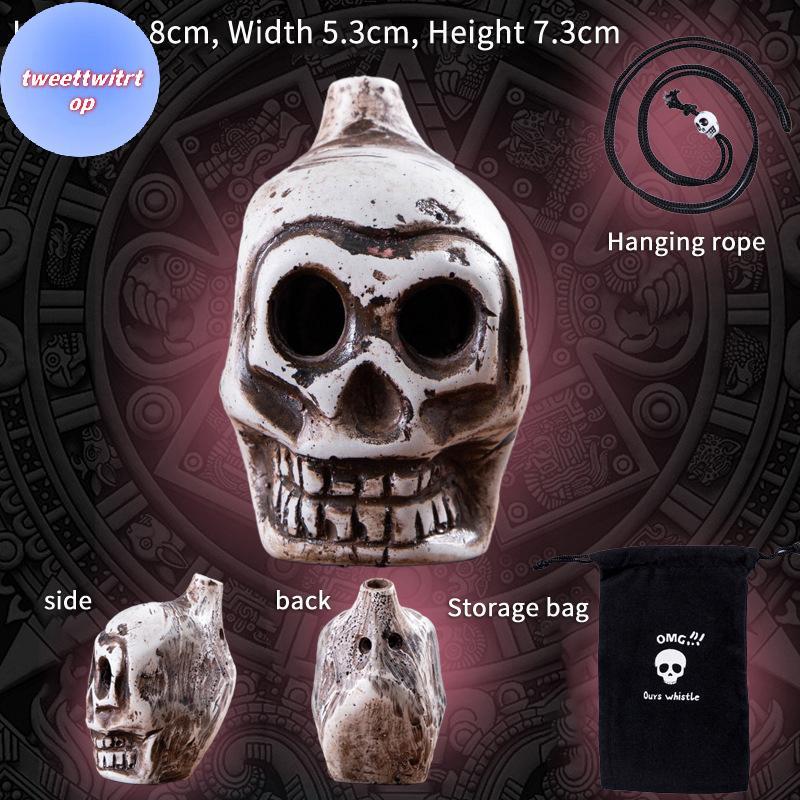 DOUSUN Origl Aztec Death นกหวีด Loud กรีดร้อง Aztec Death นกหวีดแปลกโครงกระดูกนกหวีดอุปกรณ์ปาร์ตี้ฮา