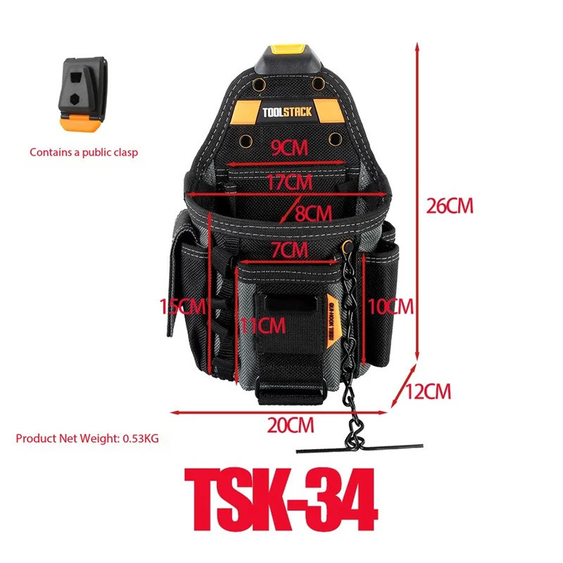 TOOLS TSK-34/TSK-114/ TSK-229A ช่างไฟฟ้าขนาดเล็กกระเป๋า Multi-functional แบบพกพาเครื่องมือเก็บกระเป๋าทนทาน Toolkit กระเป๋าทํางาน
