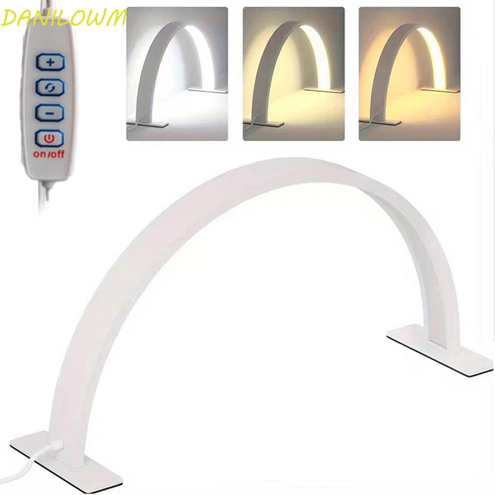 DANILOWM Half Moon Nail Light, ไฟส่องสว่าง 180 องศา 3 Light Color U-shaped Nail Lamp, Professional D