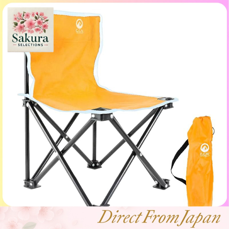 GGN Mini Foldable Lightweight Compact Outdoor Camping Chair - Amazon.co.jp Exclusive (Orange/Brown)