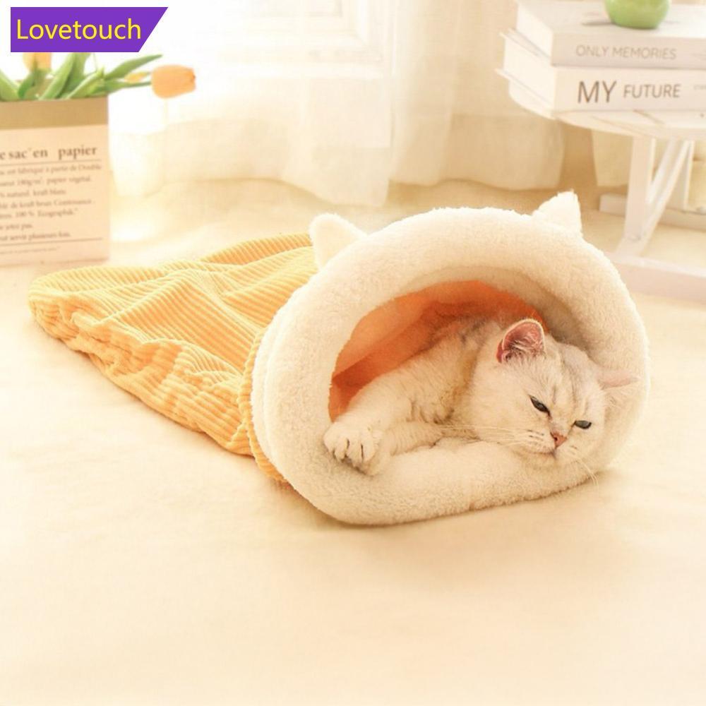 LOVETOUCH ความร้อนแมวฤดูหนาวถุงนอนสําหรับแมว Burrow Design Snug Hideaway Plush ความอบอุ่นถ้ําสําหรับ