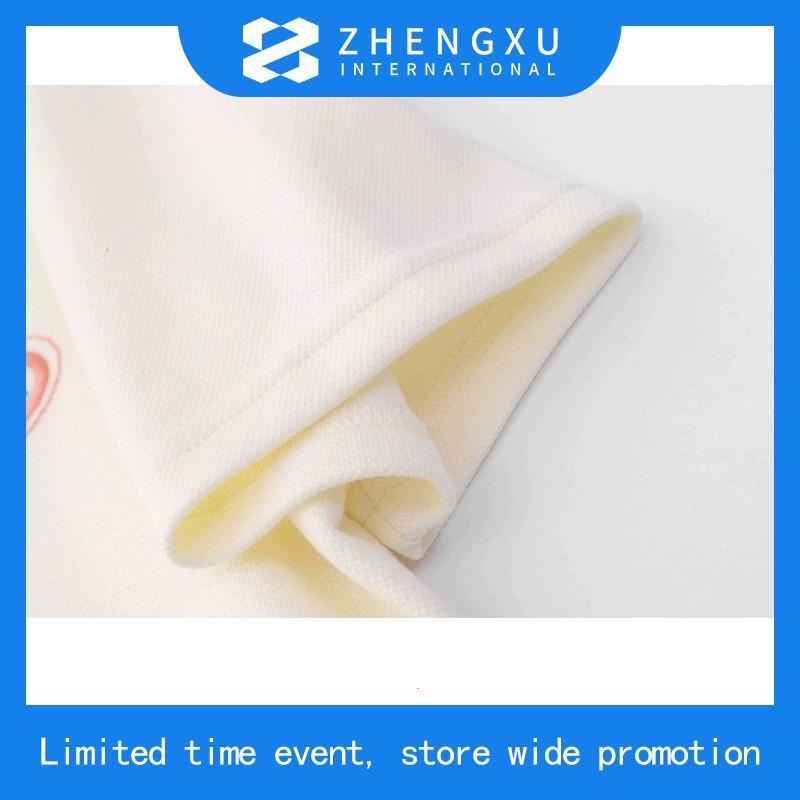 Xiao เสื้อยืดโปโล แขนสั้น คอปก ผูกโบว์ สไตล์ญี่ปุ่น สําหรับผู้หญิง O90L