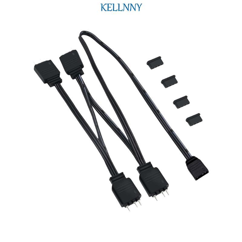 Kelln 5V 3 Pin ARGB Extension Splitter Cable 5V 1 Female to 4 Male 3 Pin ARGB Adapter