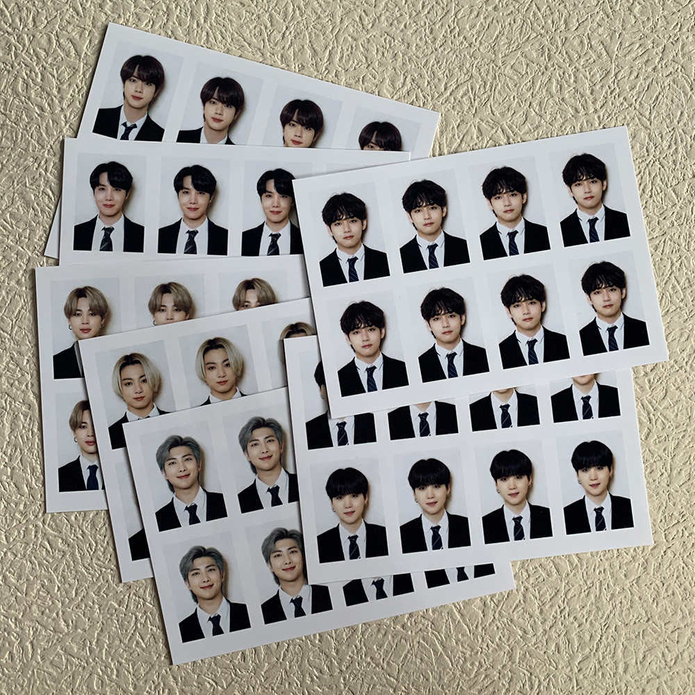 Kpop BTS 1 นิ้ว Photocard ID Photo Identity Card Photocards โรงเรียน HD Collective การ์ดใบรับรองภาพ 