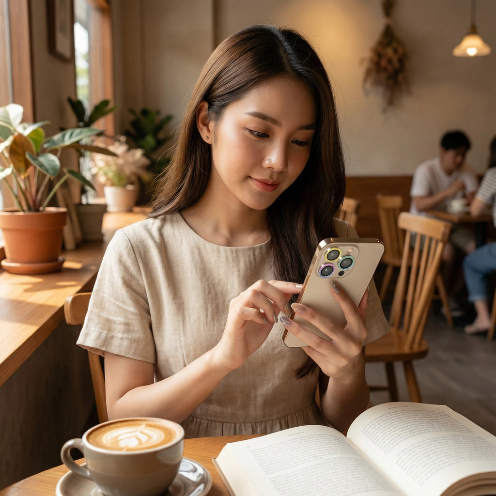 🛡️ แมวเคส 🌈 เคสไอโฟน ฟิล์มเลนส์ 8H 4 สี 【iPhone17ProMax 17Air 16pro 15plus 14/13/12MINI/11】-8H - รูปที่ 7