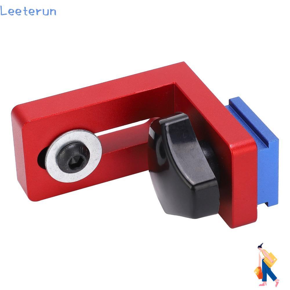 LEETERUN 2 ชิ้น ​Miter Track Stop สําหรับ 30 T-Track 30 ประเภท T-Track วงเล็บเลื่อน, Precision สีแดง
