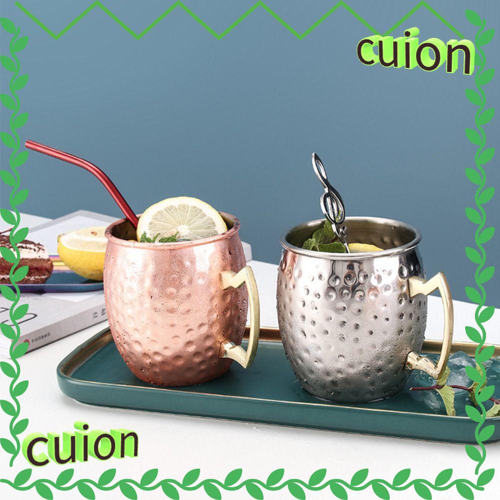 CUION1413 ถ้วยแก้ว, 500ml Moscow Mule ถ้วยทองแดงบริสุทธิ์, กับ Strong Riveted Handle แปรงลักษณะหนา S