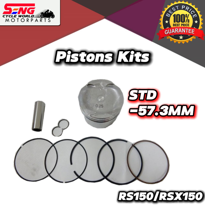 HONDA RS150/RSX150 PISTON KITS - (STD/025/050/075) - JP