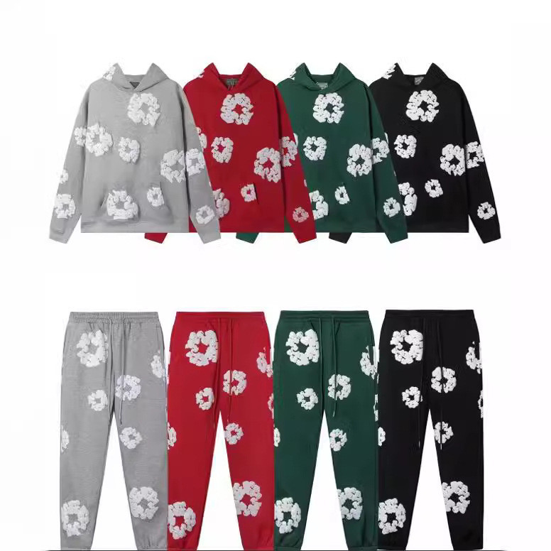 Denim TEARS Cotton Foam พิมพ์กางเกงขาสั้นลําลองสําหรับบุรุษและสตรี