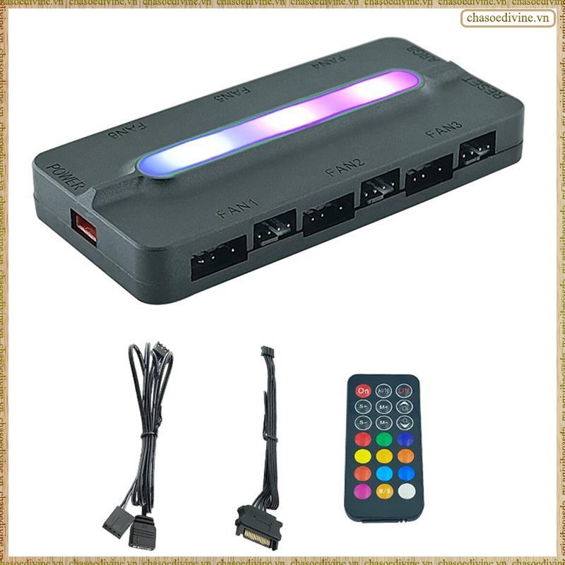 [KYOX] ARGB Controller 5V/3Pin ARGB 4Pin Fan PWM HUB PWM ARGB Fan Hub Hub Splitter for Computer PC C
