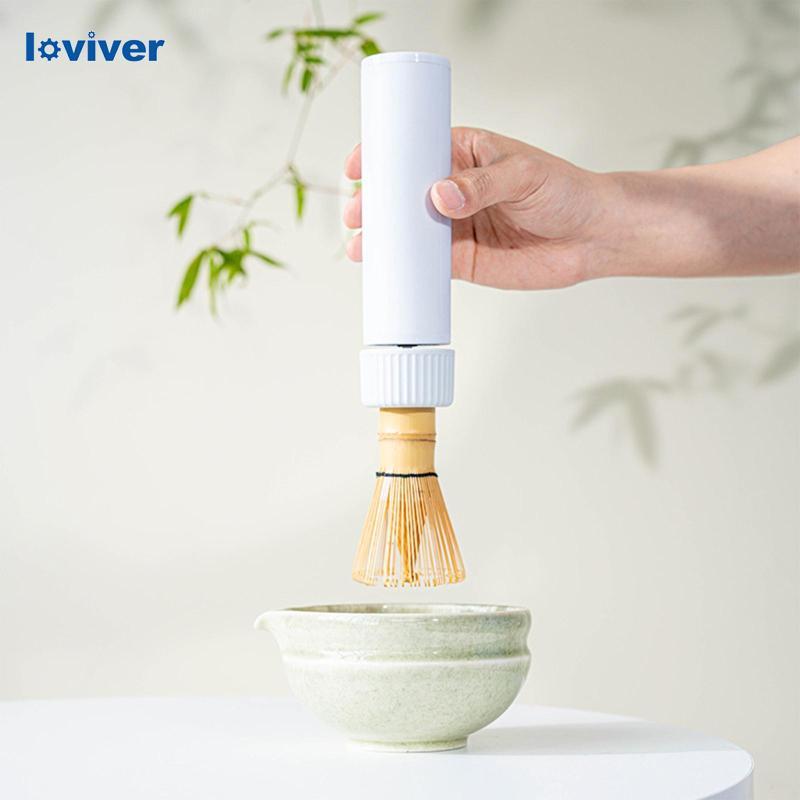 [Loviver] ไฟฟ้า Matcha Whisk Type C ชาร์จ 3 เกียร์ปรับสําหรับ Matcha Tea Lover Stirrer มือถือสําหรับ