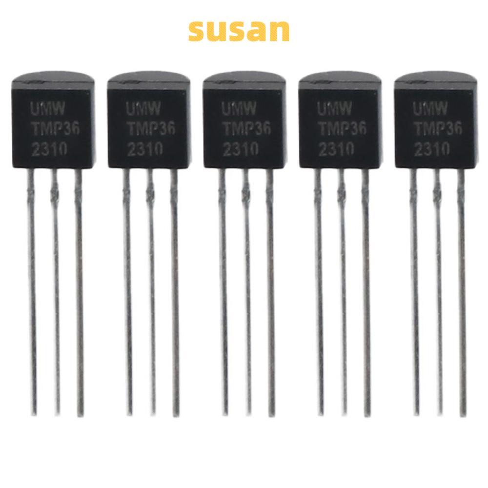 SUSAN เซ็นเซอร์อะนาล็อกอุณหภูมิ 5 ชิ้น, โลหะแรงดันต่ํา 3 พิน, อ่านที่แม่นยํา 2.7 V - 5.5 V TMP36GT9Z