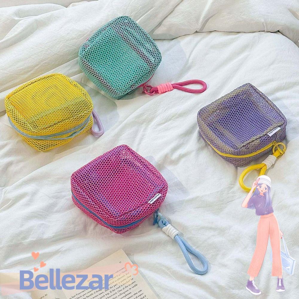 กระเป๋าเก็บของ BELLEZAR กระเป๋าเครื่องสําอางสี Dopamine ความจุขนาดใหญ่ มีหูหิ้ว กระเป๋าใส่อุปกรณ์อาบน้ํา