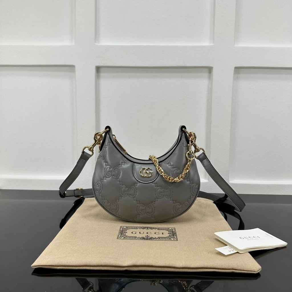 1:1!GUC Standard ของแท้ * คุณภาพสูง 739736หนังสีเทา ขนาด W21xH14xD6cm