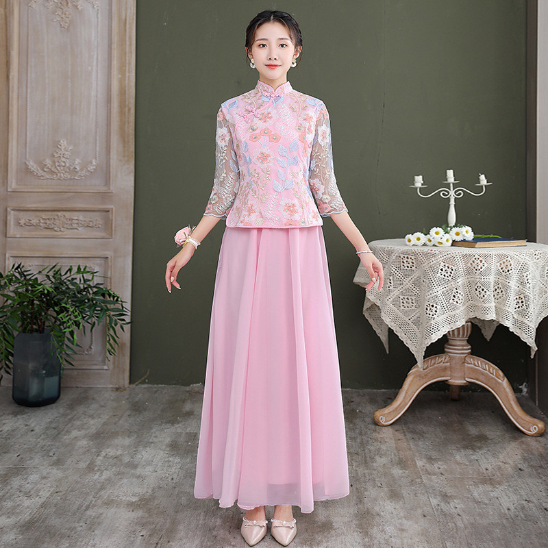 bridesmaid dress evening gown white dress Chilier