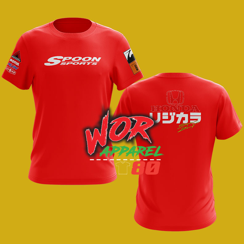 Baju Spoon Sports Honda RACING Fd Jazz Ek Dc5 Type R Mugen Js RACING
