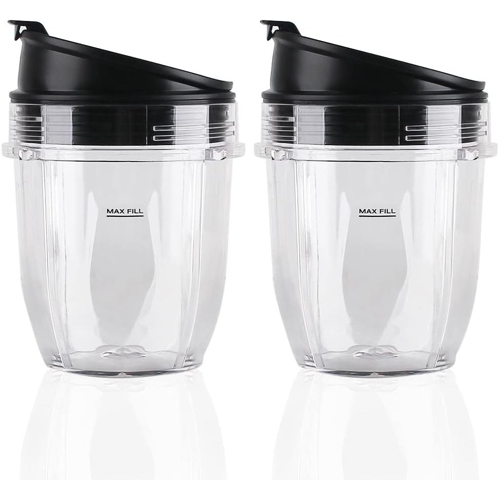 2 แพ็คอะไหล่พร้อมฝาปิด,เข้ากันได้กับ Ninja Blender Auto iQ BL480 BL482 BL642 NN102 BL682 BL450 BL201