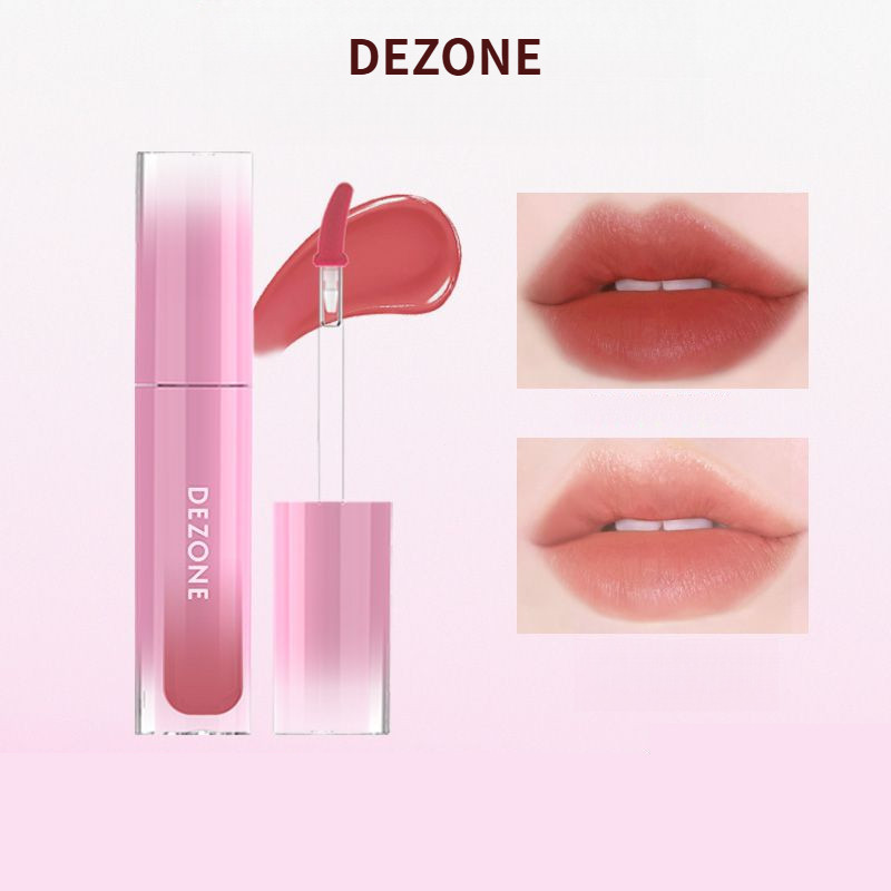 DEZONE Water Mist Lip Glaze ลิปสติกสีกํามะหยี่ไม่ติดง่ายกับถ้วย