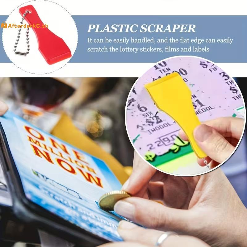 AT 1/3/8pcs Multi-Functional Lottery Scratch-Off พวงกุญแจ Key แหวนสติกเกอร์ Remover ขจัดคราบเหมาะสํา