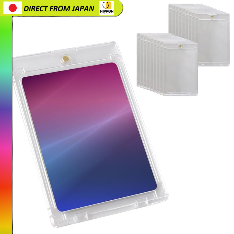 แผ่นแม่เหล็กสำหรับใส่การ์ดสะสม ไม่มียี่ห้อ แบบสองด้าน ใส ทนรังสียูวี ทนรอยขีดข่วน แพ็คละ 18 ชิ้น ขนา