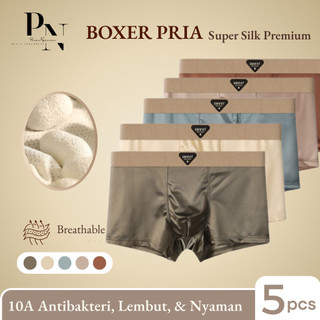 PriaNyaman Celana Dalam Boxer Pria Adem Lembut Anti Bacteri Premium Seamless 3PCS / 5PCS