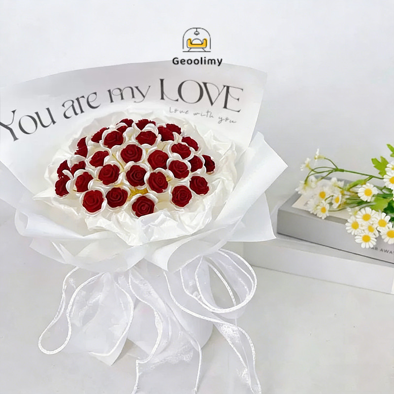 COD ชุดอุปกรณ์ทำช่อกุหลาบ DIY (52 ดอก) – ช่อดอกไม้ประดิษฐ์แบบทำเอง งานแต่ง ของขวัญวาเลนไทน์ วันครบรอบ ราคา ถูกที่สุด ดีลบีเคเค แกลเลอรีภาพที่ 6