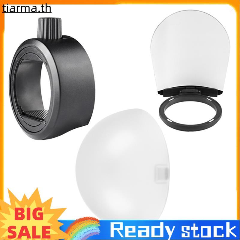TIARMA Bounce Card Flash Adapter Kit Dome Diffuser เข้ากันได้กับ AD200 สําหรับกล้องอุปกรณ์เสริมแฟลช