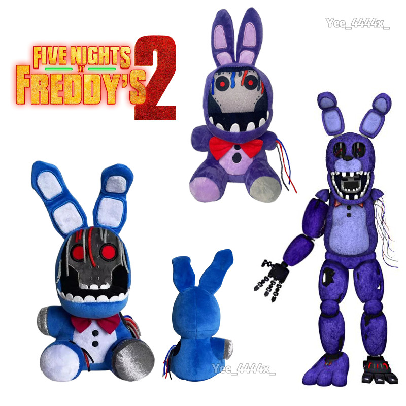 FNAF พร้อม Bonnie Plush ตุ๊กตาความปลอดภัย Breach Bonnie ตุ๊กตาห้าคืนที่เกมของเล่นสะสมสําหรับแฟนๆเด็ก