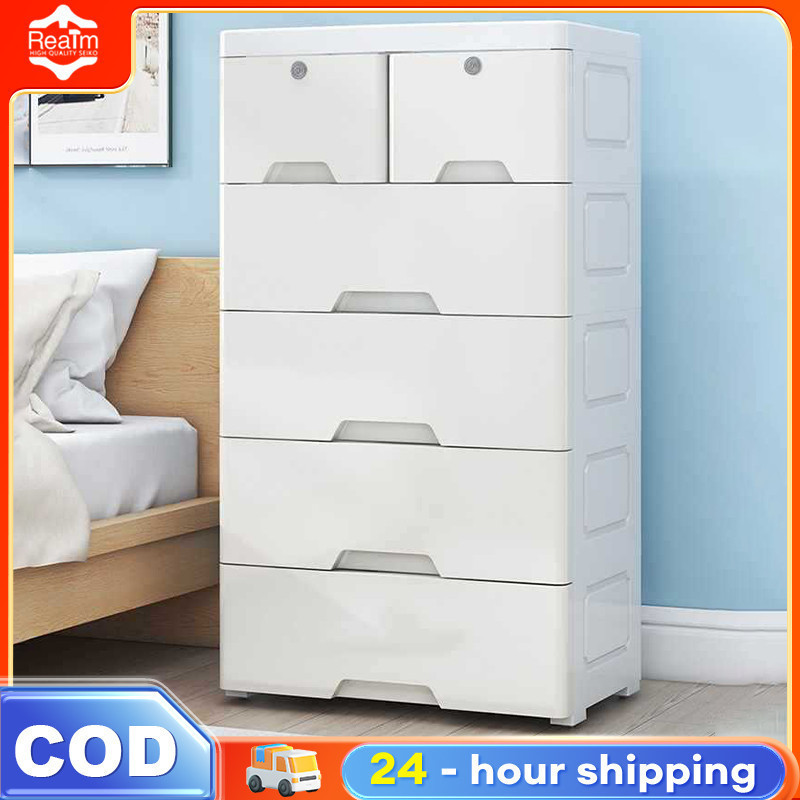 Plastic Drawer With Lock 36cm Storage Drawer Cabinet Plastic Drawer Storage Clothes Cabinet Almari b