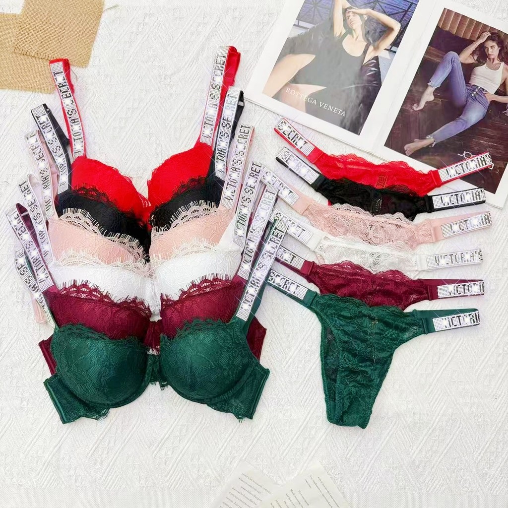 ชุดชั้นในลูกไม้และคริสตอล-push up พร้อมกางเกง 2 ชิ้น ปี 2026