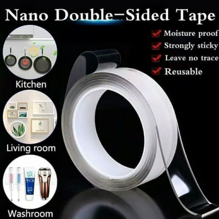 Nano T4pe D0uble 2 ด้าน - เทปฉนวนกันน้ําโปร่งใส