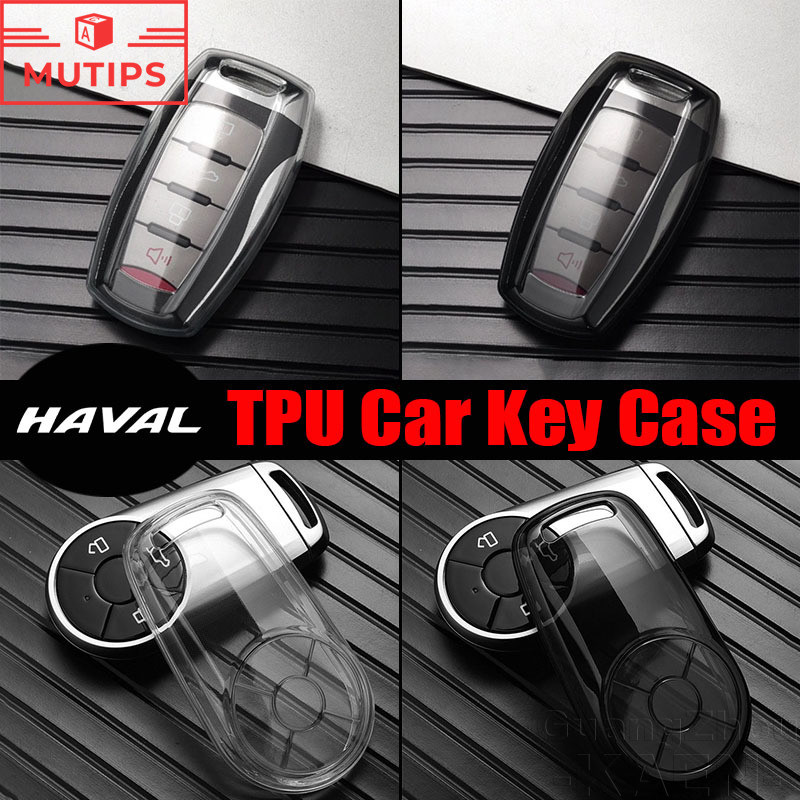 Haval Soft TPU Car Key Case พวงกุญแจ กุญแจ โปร่งใส เปลือกป้องกัน สำหรับ H6 Jolion Sport H2 H2s H1 H5