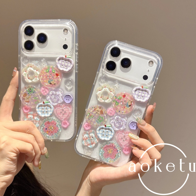 เหมาะสําหรับ แอปเปิล 17มือโปร เคสโทรศัพท์ ไอโฟน 16 ใหม่สร้างสรรค์ 15โปรแม็กซ์ ความรู้สึกระดับไฮเอนด์อากาศรวมทุกอย่าง 14 ป้องกันการตก 13 ซิลิโคนใส 12 สามมิติฝา