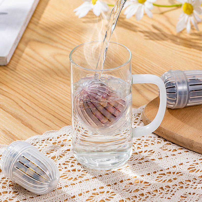 ที่กรองชา ลูกบอลกรองชาดอกไม้ชงในครัวเรือน ขวดน้ำ กระจายน้ำหม้อน้ำชา ใช้ซ้ำได้ เครื่องแยกน้ำชา K02