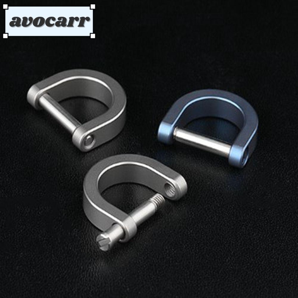 AVOCAR Carabiner หัวเข็มขัดเกือกม้า ตะขอพวงกุญแจโลหะผสมไทเทเนียม สินค้าสำหรับใช้งานกลางแจ้ง