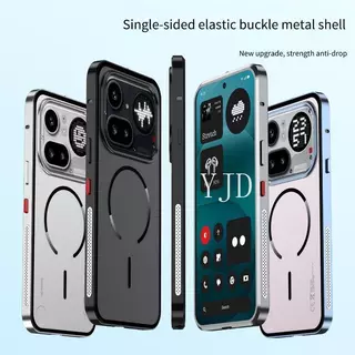 YJD สําหรับ Nothing Phone 4a Pro กรอบโลหะ Matte Back Panel การกระจายความร้อน Anti-Drop เคสโทรศัพท์