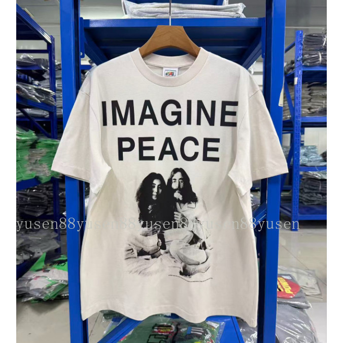 Cotton SAINT 888 SS T-SHIRT/IMAGINE PEACE เสื้อยืดแขนสั้นลําลอง