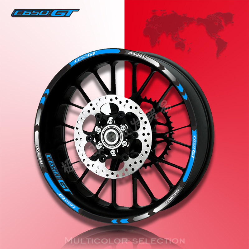เหมาะสําหรับ BMW/C650GT ดัดแปลงกันน้ํา 50 ซม.ขอบเหล็กสติกเกอร์/กรอบด้านในขอบสติกเกอร์ด้านในล้อกรอบรู